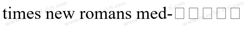 times new romans med字体转换